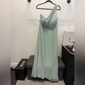 Birdy Grey Kira Dress With Slit Chiffon Sage XL Bridesmaid Wedding